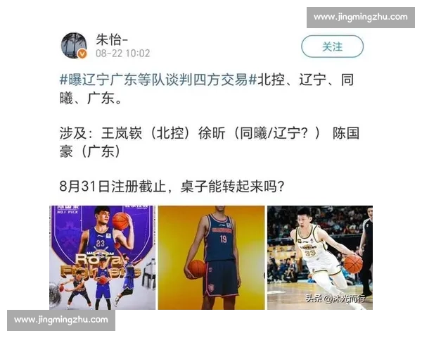 广东豪言冲冠!辽宁追逐 2 米 08 内线,同曦迎浙江前教头 广东豪言冲冠!辽宁追逐 2 米 08 内线,同曦迎浙江前教头